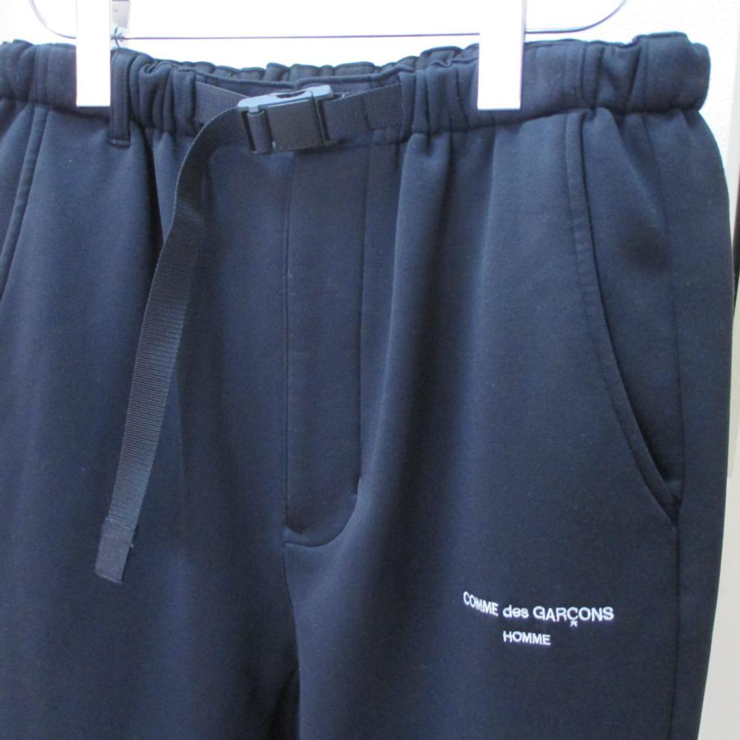 コムデギャルソンオム ロゴ入りサルエルジョガーパンツ ブラックS 裏フリース