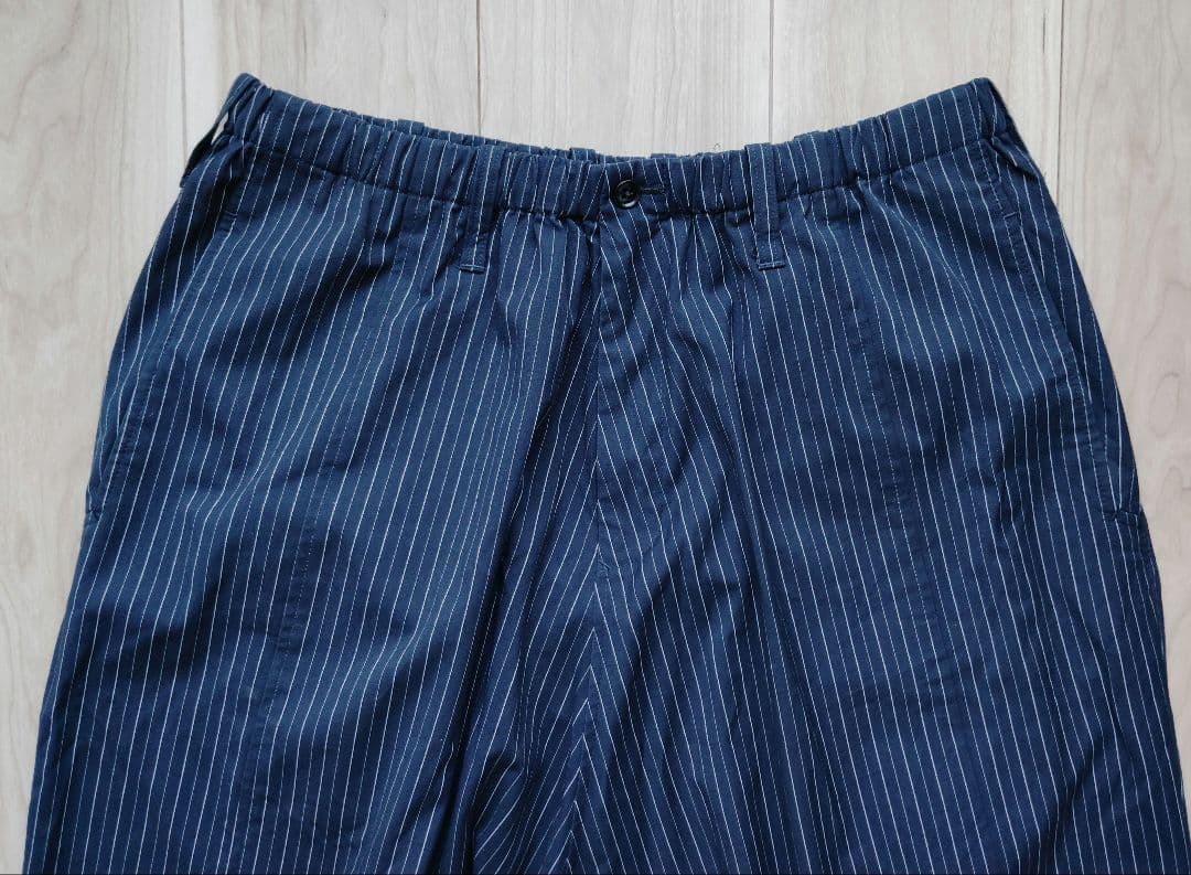 ★希少 16ss 多素材ストライプネイビーパンツ yohjiyamamoto