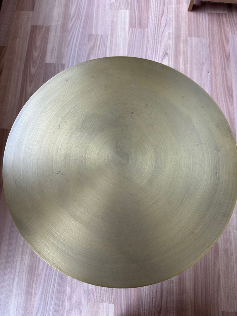 サイドテーブル・ナイトテーブル・ローテーブル KANADEMONO Round Olive Steel Side Table