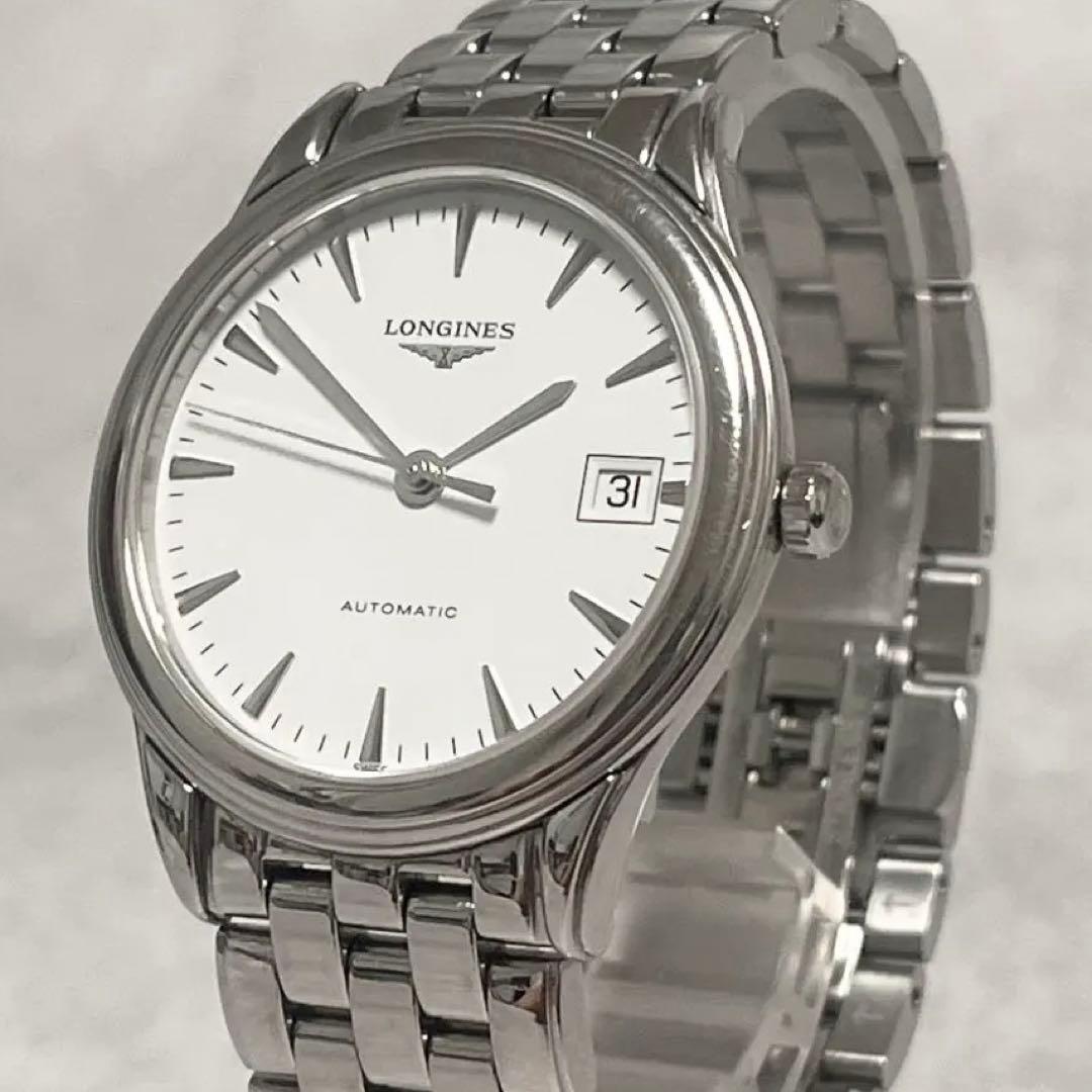 【美品】ロンジン　自動巻き　フラッグシップ　裏スケ　メンズ　デイト