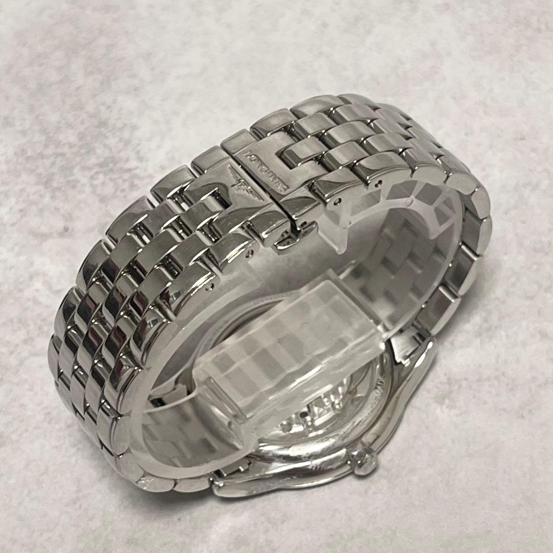 【美品】ロンジン　自動巻き　フラッグシップ　裏スケ　メンズ　デイト