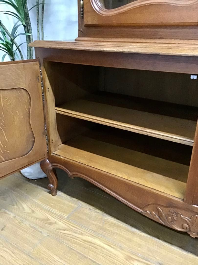 管37☆フランス製☆仏蘭西☆アンティーク☆ガラスキャビネット