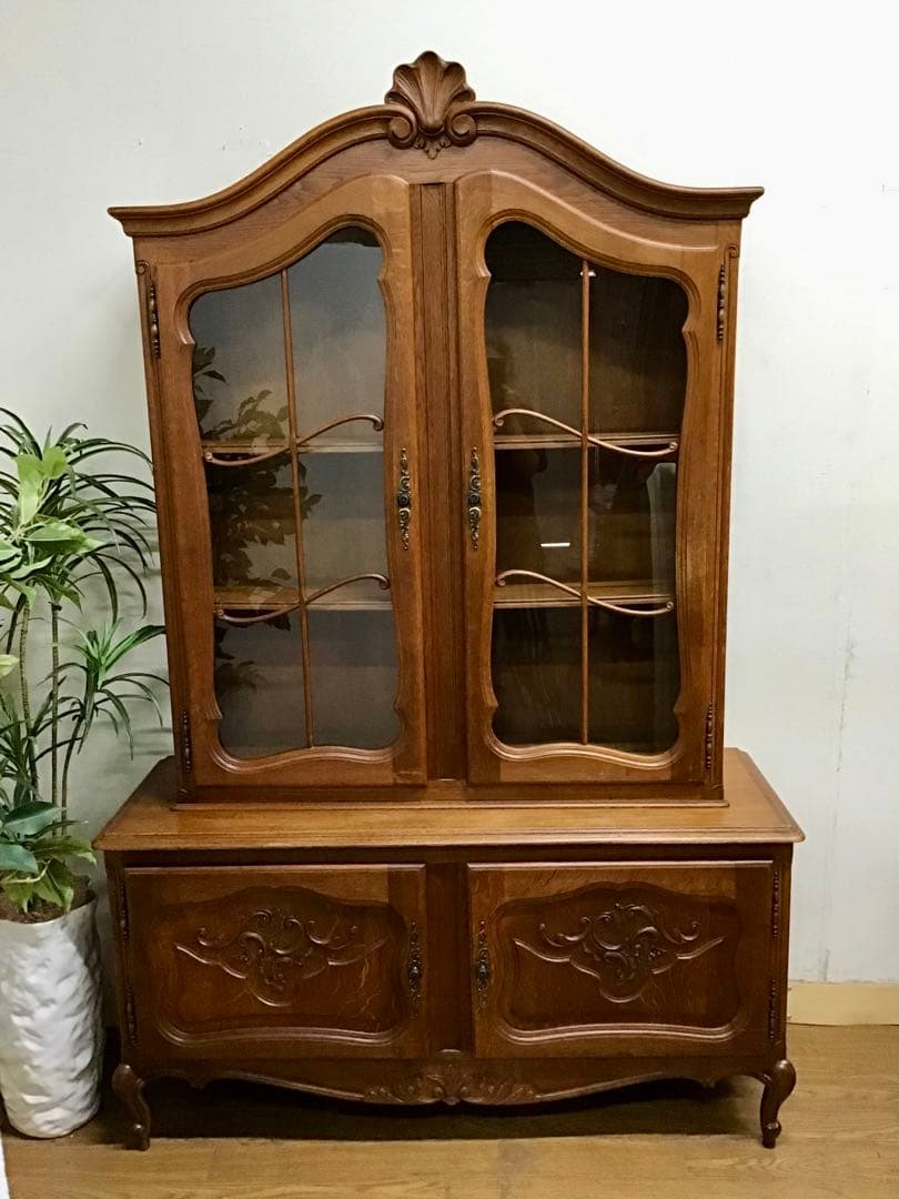 管37☆フランス製☆仏蘭西☆アンティーク☆ガラスキャビネット