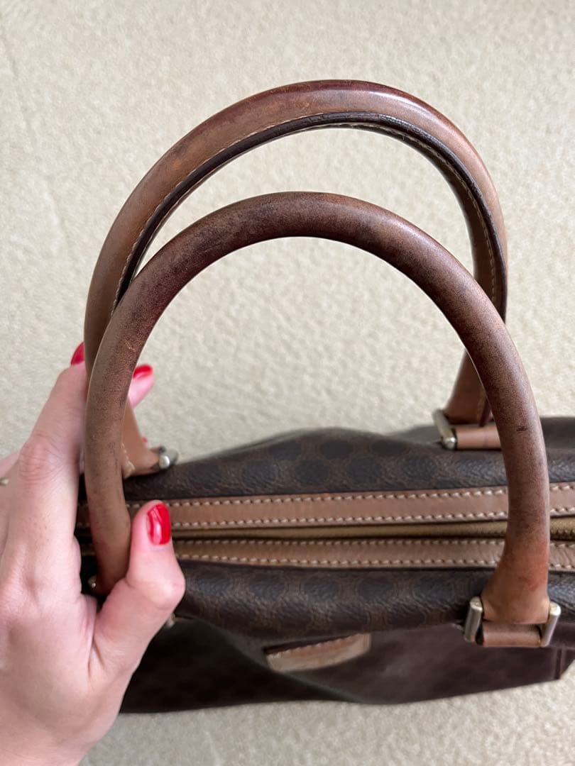 セリーヌ ミニボストンバッグ マカダム ヴィンテージ CELINE