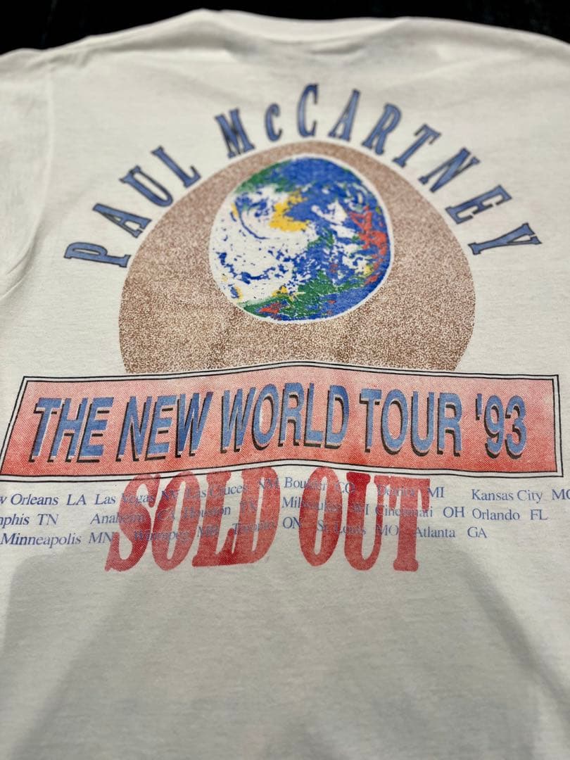 ポールマッカートニー　WORLD TOUR '93 Tシャツ　90s ビートルズ
