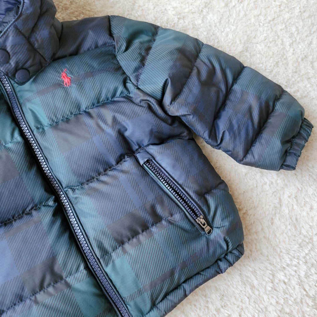 極美品✨️ ラルフローレン ダウンジャケット 90cm グリーン チェック