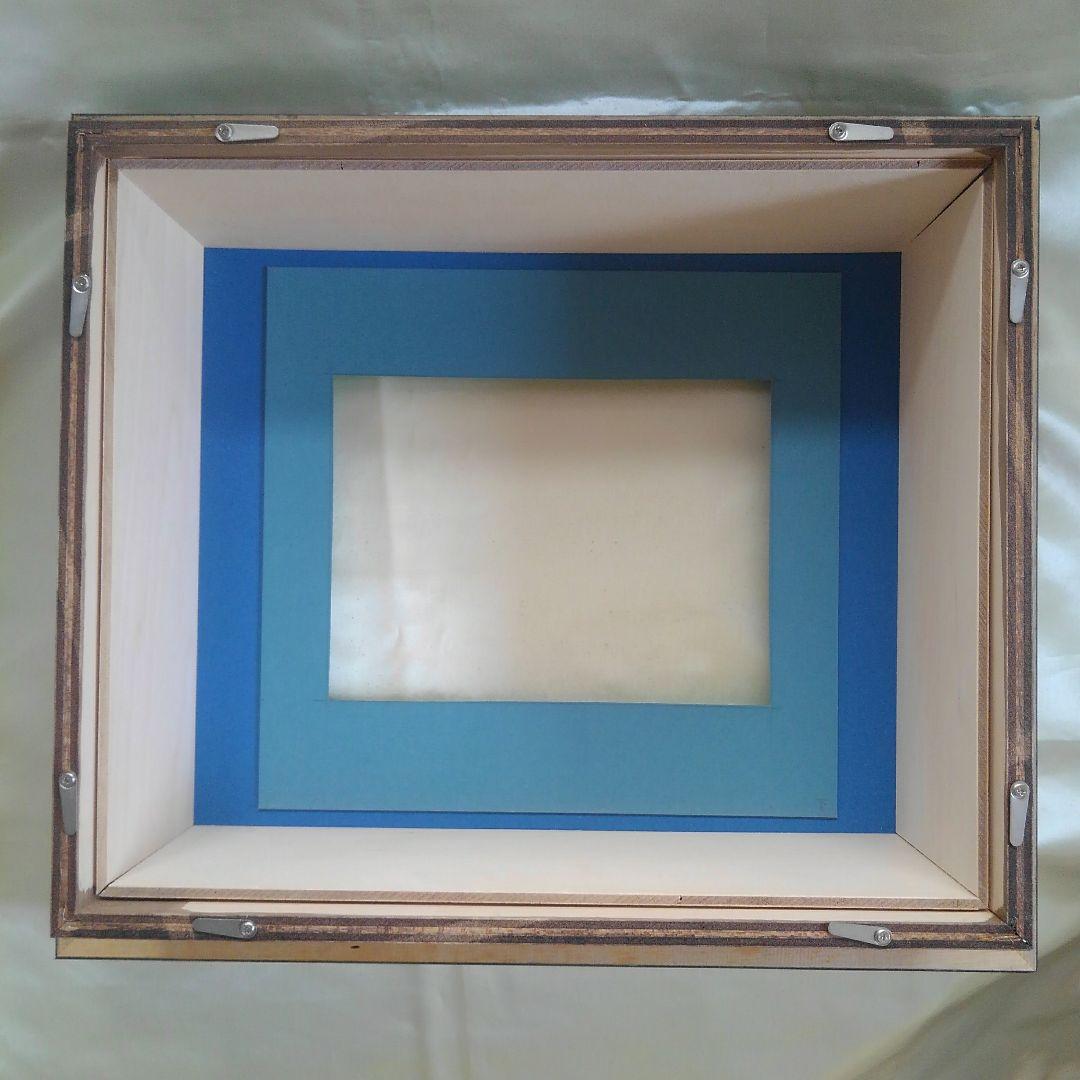 特価　３AP用　超厚額　黒 　ブルーマット　No.60230　シャドーボックス