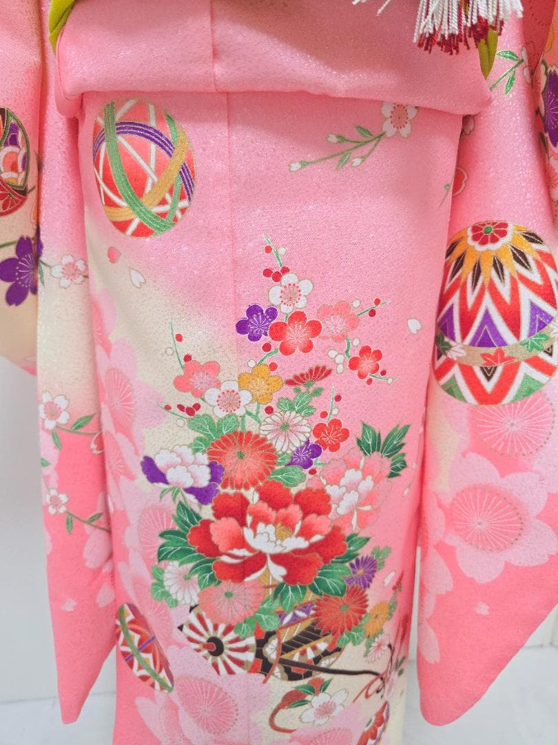 七五三　7歳　ピンク　着物　セット　女の子 *c59