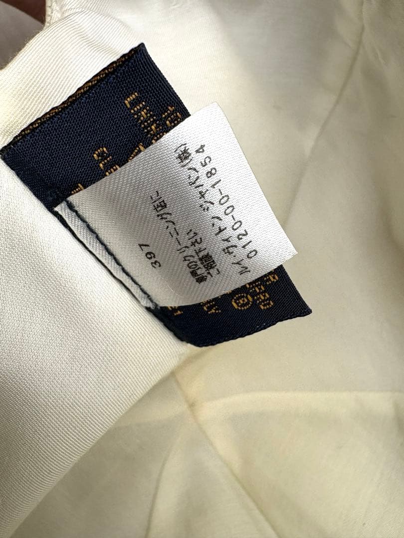 【美品】Louis Vuitton レザー　キャップ　帽子　モノグラム　ホワイト