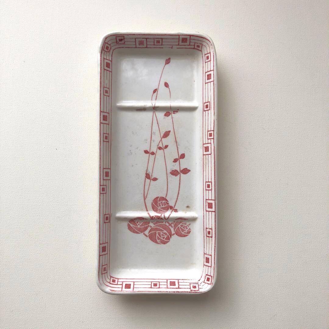 古いソープデイッシュ　クレイユエモントロー　フランス　アンティーク　no.101