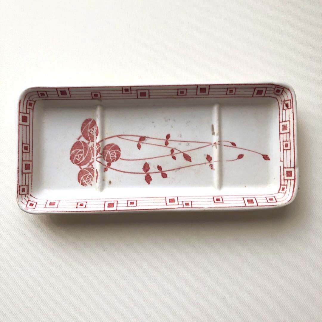 古いソープデイッシュ　クレイユエモントロー　フランス　アンティーク　no.101