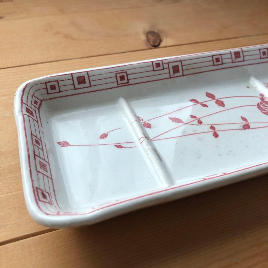 古いソープデイッシュ　クレイユエモントロー　フランス　アンティーク　no.101