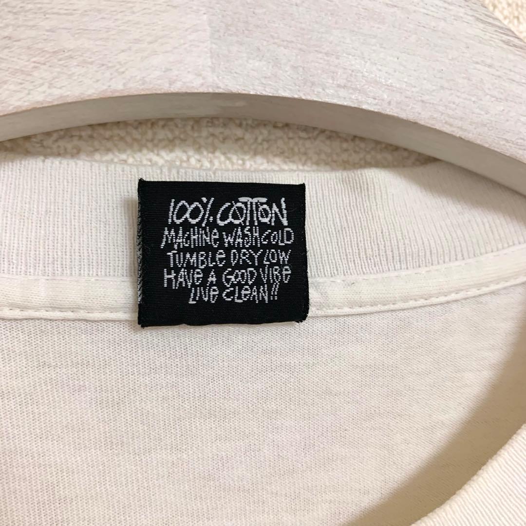 80s 後期 STUSSY 黒タグ USA製 cursive 筆記体 Tシャツ