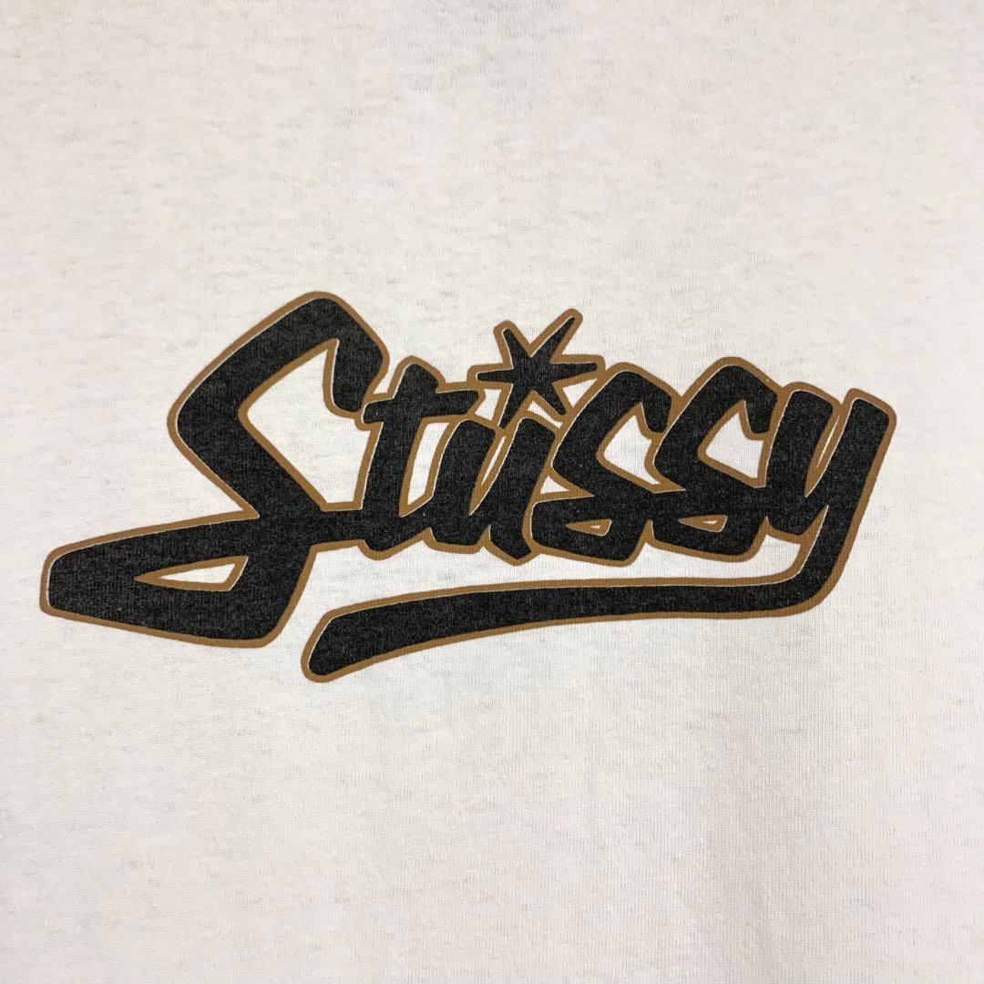 80s 後期 STUSSY 黒タグ USA製 cursive 筆記体 Tシャツ