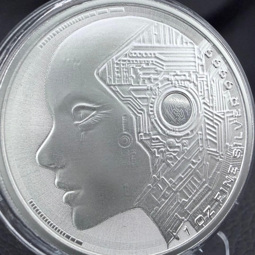 銀貨 チャド AI(人工知能) 純銀 1オンス 1oz 特殊枠付き 3万枚限定