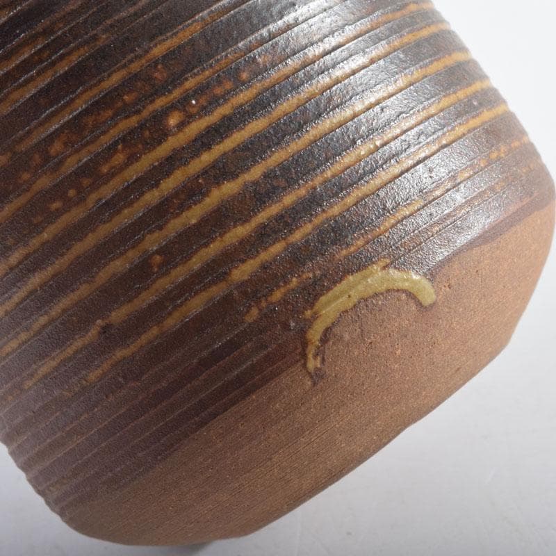 茶道具　渡辺伸治造　名物　円乗坊肩衝写　茶入　仕覆付　共箱　V　8965