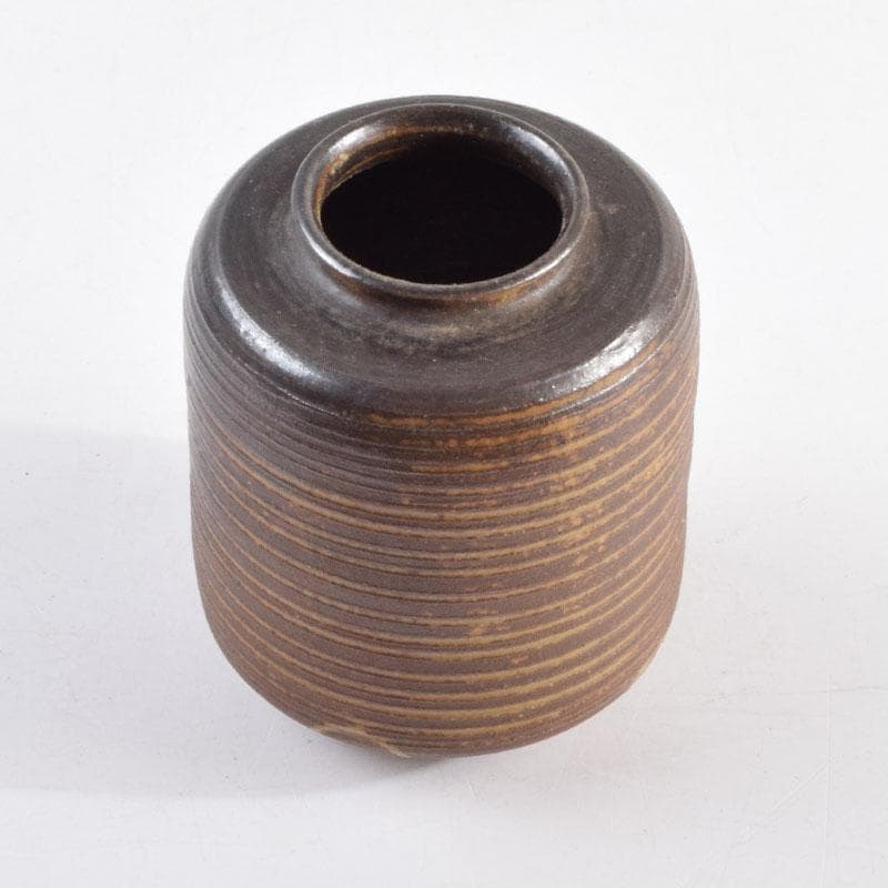 茶道具　渡辺伸治造　名物　円乗坊肩衝写　茶入　仕覆付　共箱　V　8965