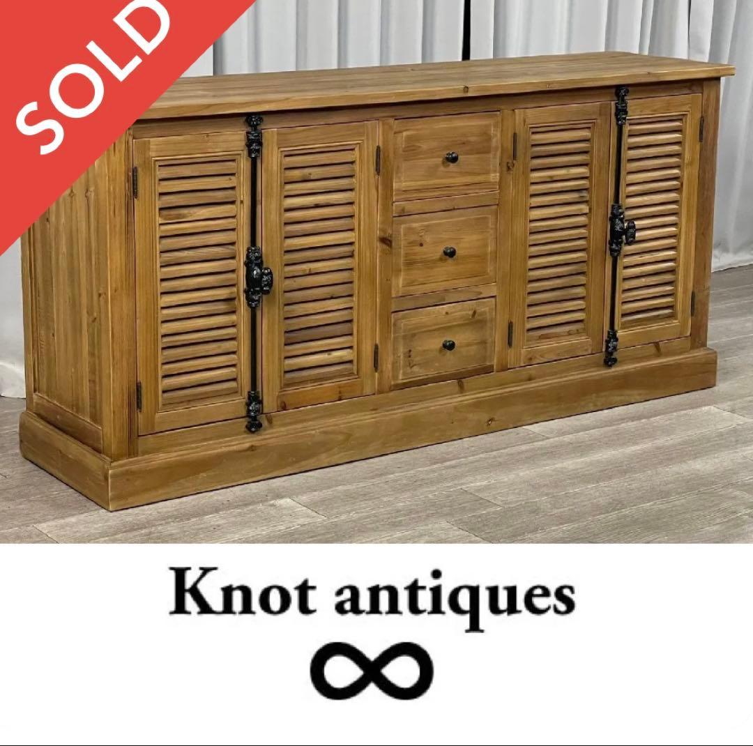 クラッシュゲートルーチェ2 杉古杉サイドボードキャビネットノットアンティークス