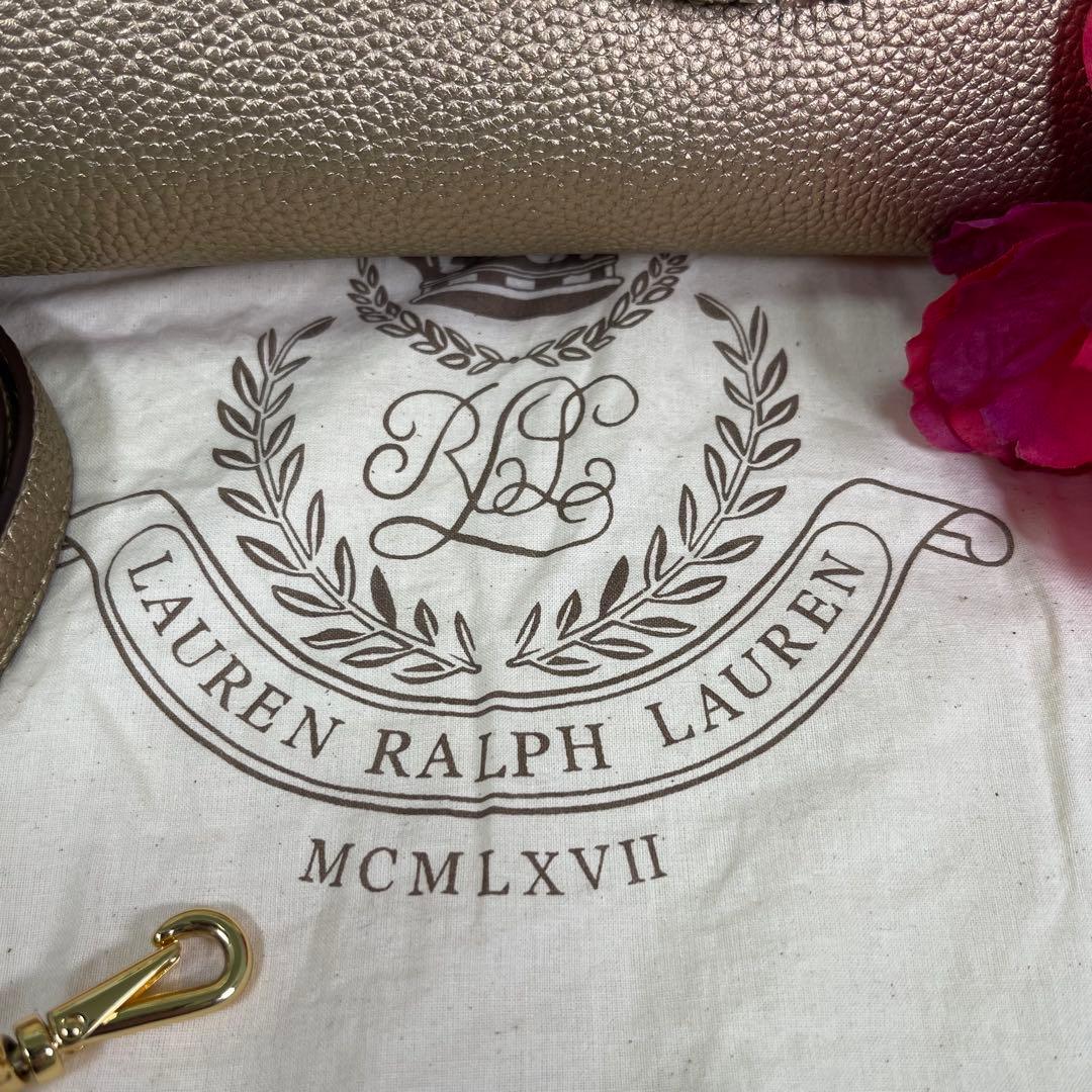 【natsu 様✨】ローレンラルフローレンレディースハンドバッグ2WAY希少ゴー