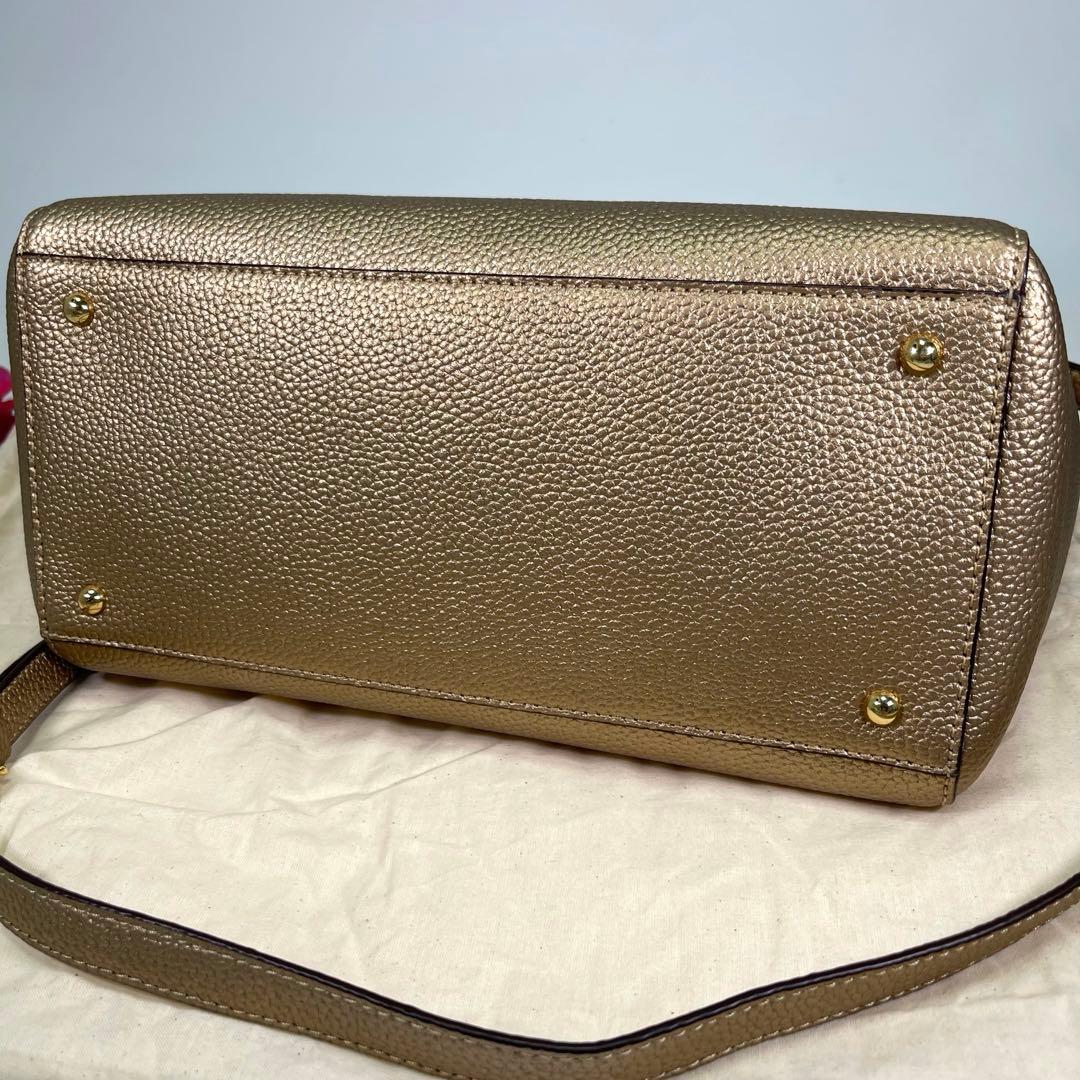 【natsu 様✨】ローレンラルフローレンレディースハンドバッグ2WAY希少ゴー