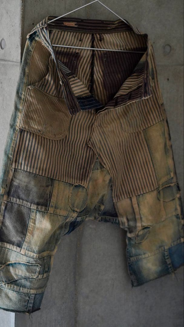 【超希少】KAPITAL 一点物 サルエルショーツ ヴィンテージ加工