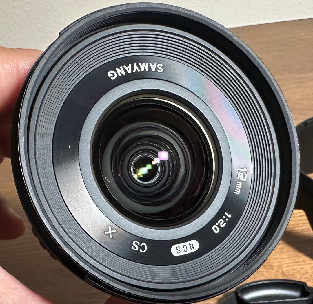 美品SAMYANG 12mm f2.0単焦点超広角レンズ　Xマウント
