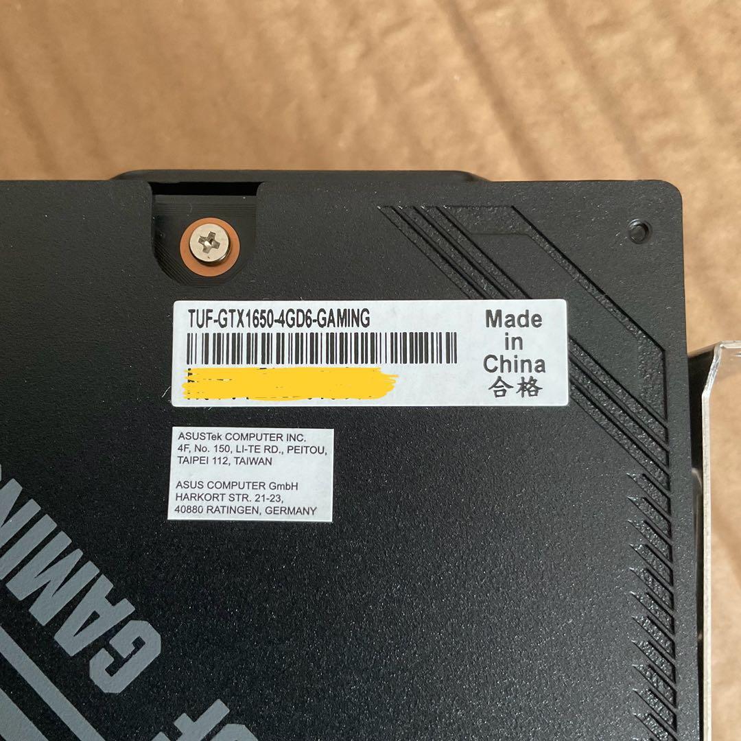 グラフィックボード・グラボ・ビデオカード TUF-GTX1650-4GD6-GAMING