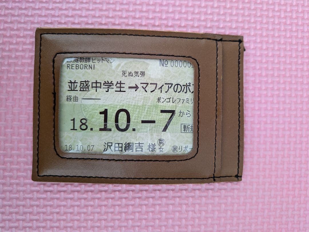 未使用、保管汚れあり 家庭教師ヒットマンREBORN!　レオン　パスケース　希少