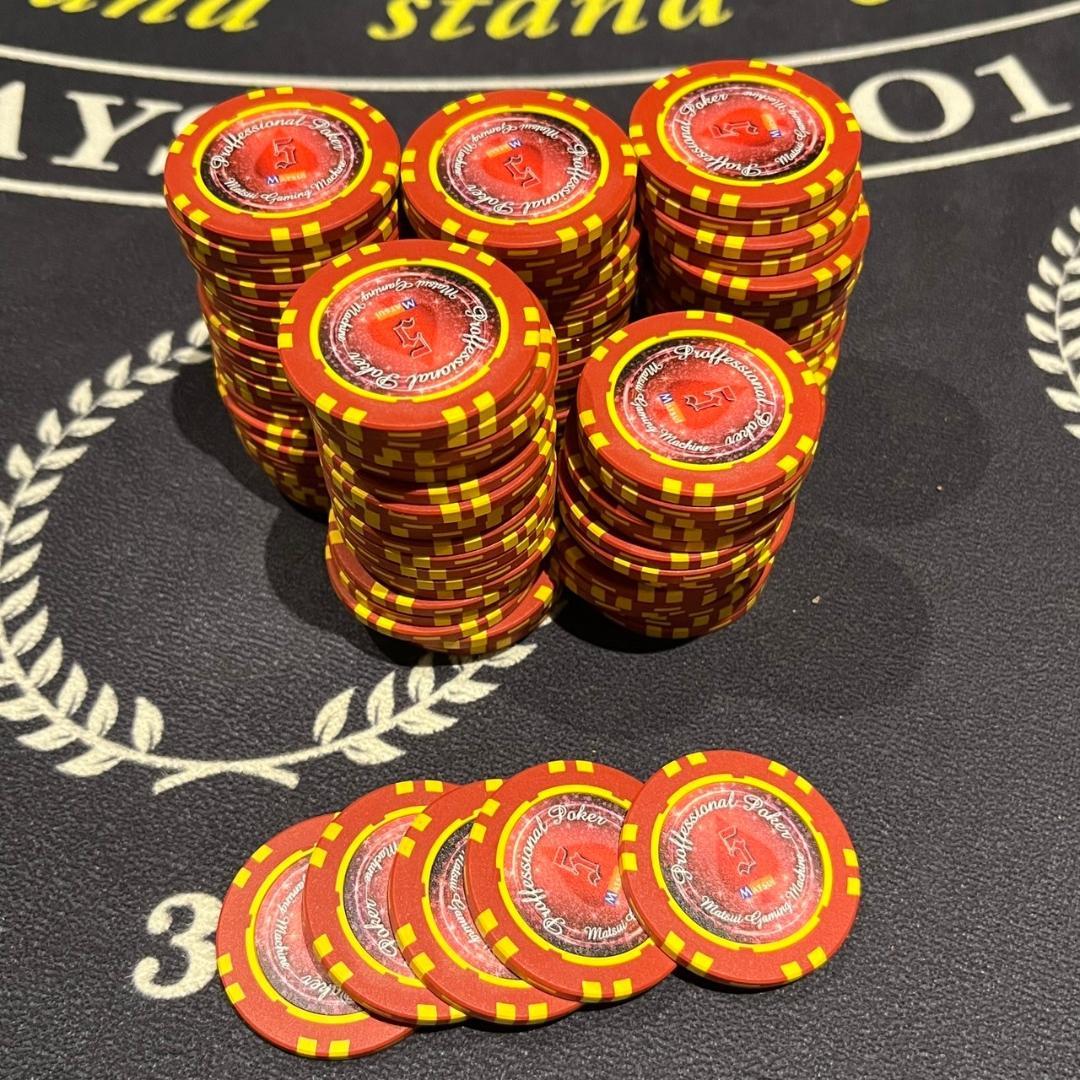 05 MGM社正規品 カジノチップ 100枚 ポーカーチップ バカラ H26年