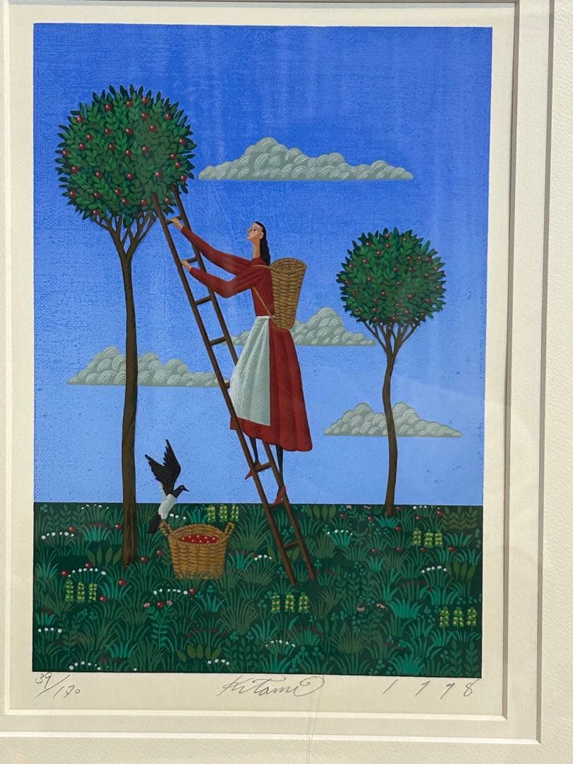 リ*カ様 北見 隆 リトグラフ シルクスクリーン 版画 実り 39／170