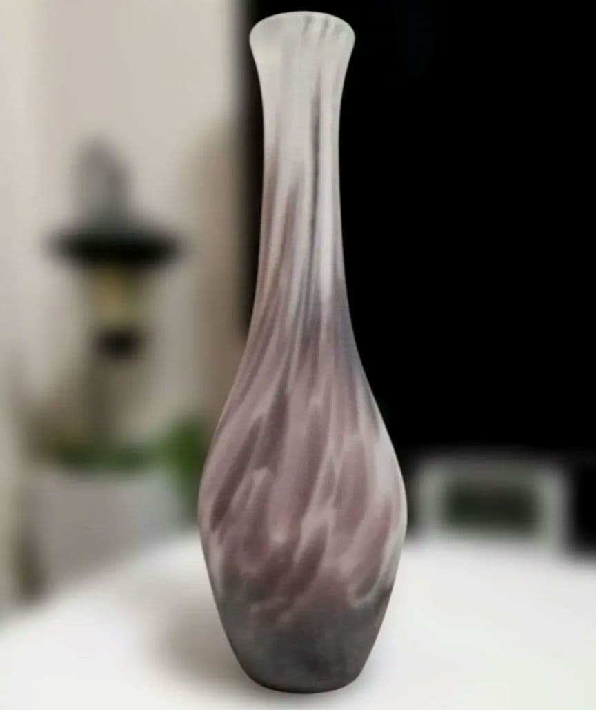 1/11限り【ガラス工芸家　藤田喬平】手吹きガラス工芸品　花瓶　高さ約30cm