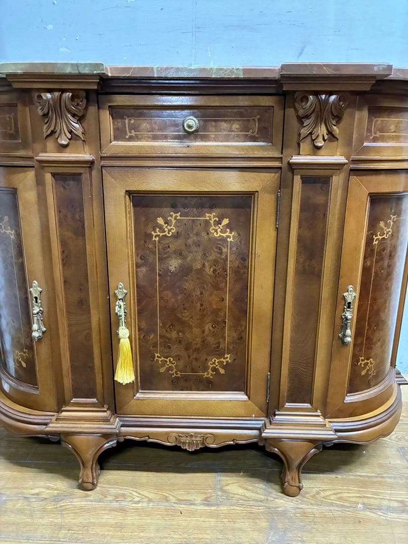 管396☆イタリア製☆アンティーク☆ヴェローナクラシック☆大理石☆サイドボード