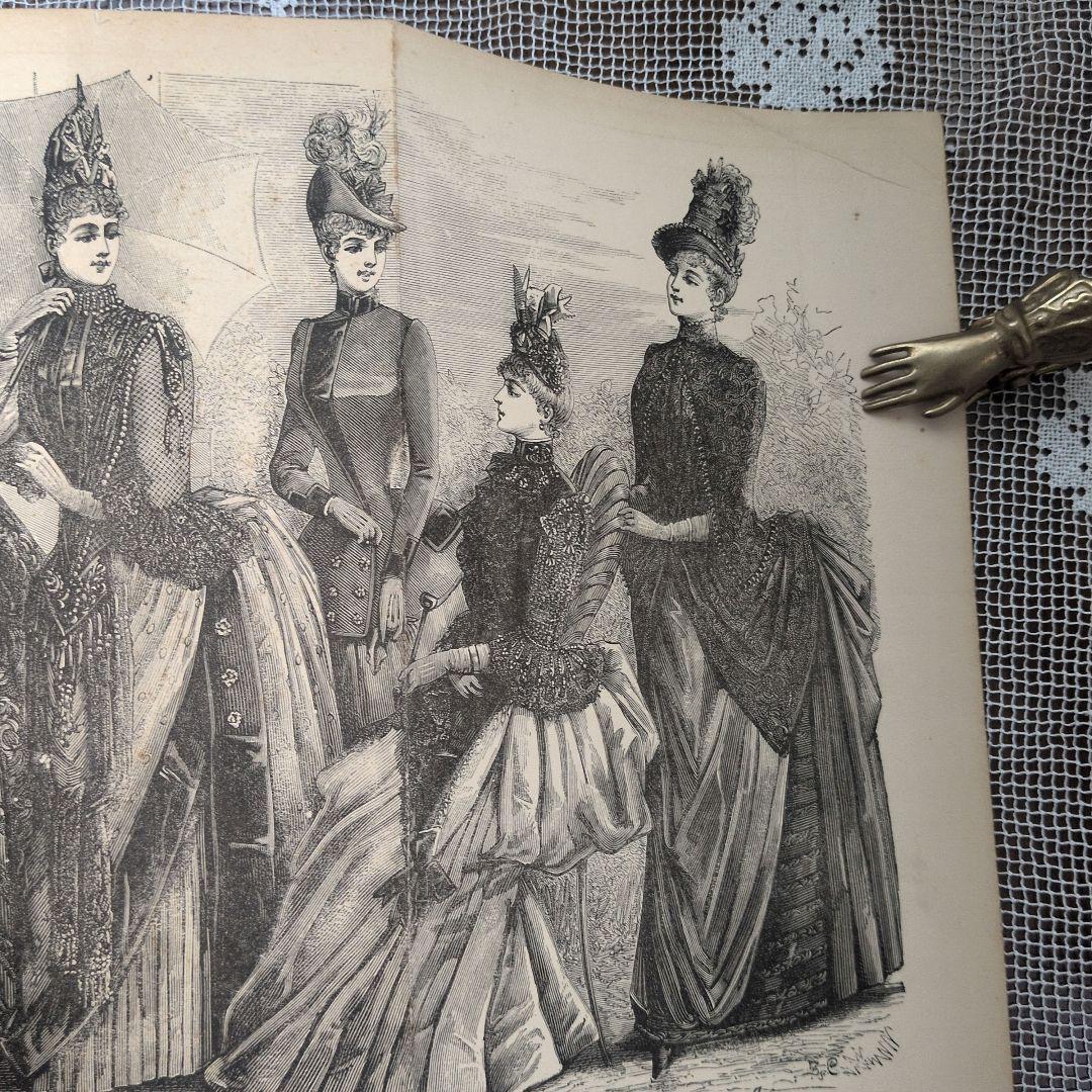 ファッションプレート120枚の製本 フランスアンティーク アンティーク本