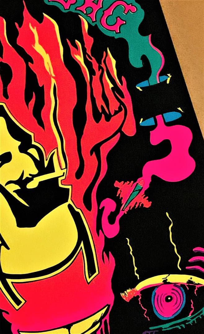 ZIG ZAG 70’s LAバージョン ブラックライトポスター 古着 雑貨 絵