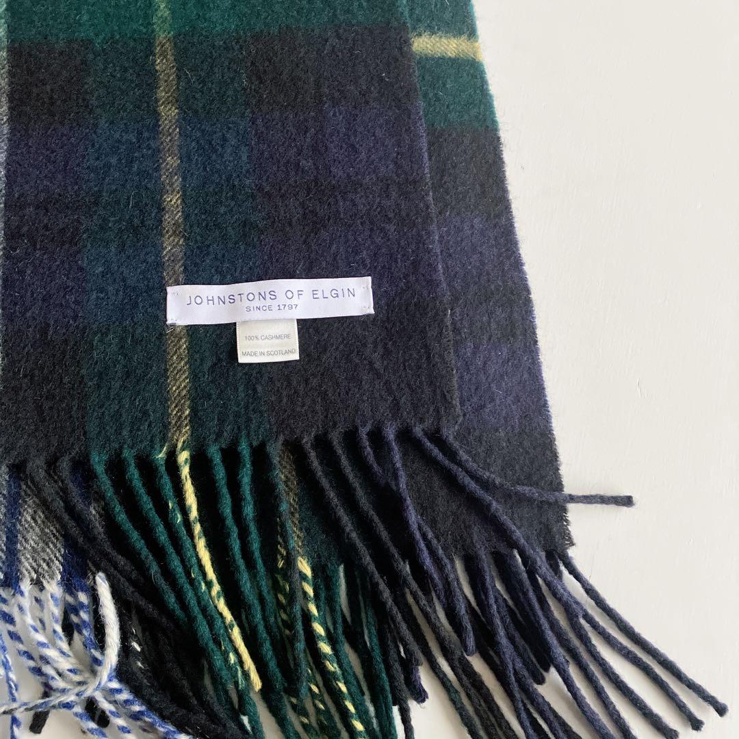 ジョンストンズ　大判ストール　カシミヤ