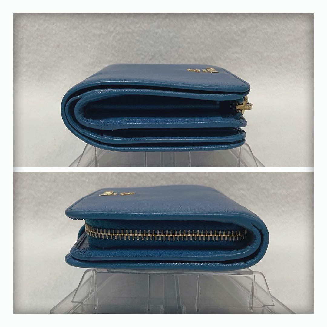 12/26削除‼️ 大人気カラー✨ PRADA プラダ サフィアーノ 二つ折り財布