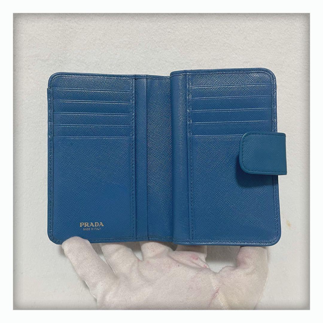 12/26削除‼️ 大人気カラー✨ PRADA プラダ サフィアーノ 二つ折り財布