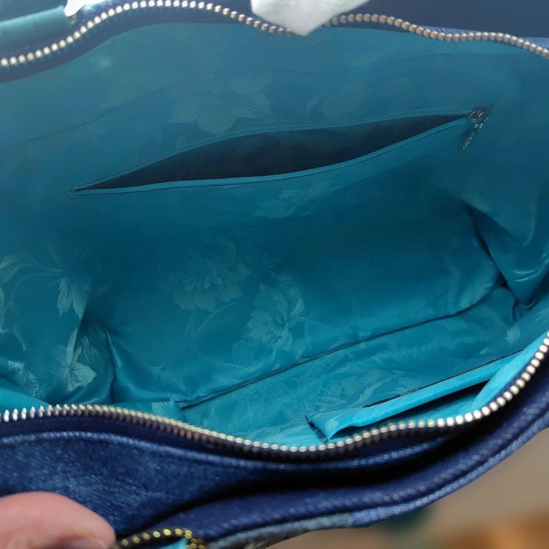 連休価格新品Think Beeパッチワークデニムハンドバッグ