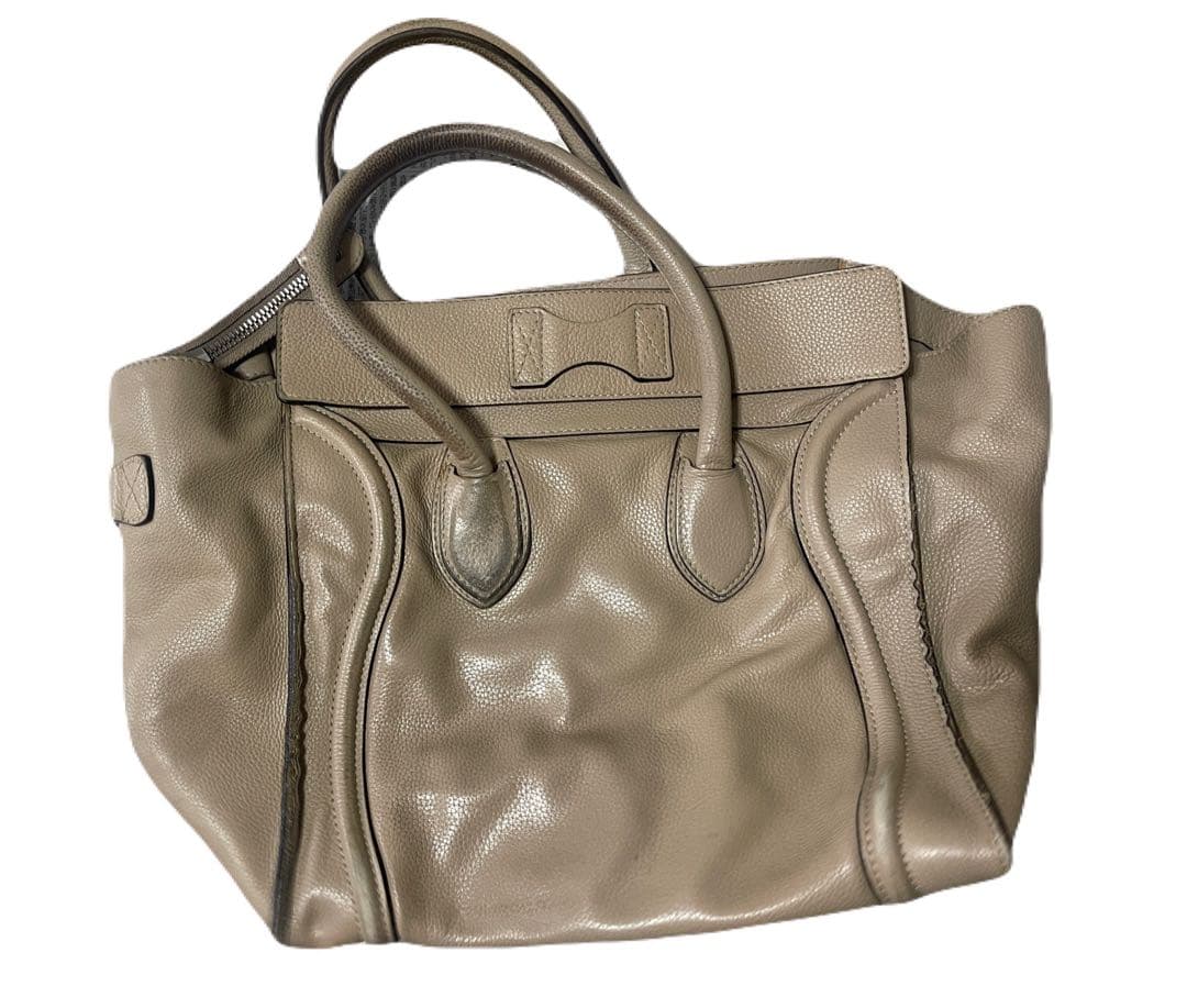 CELINE ラゲージミニ ハンドバッグ ベージュ 大容量　A4可能