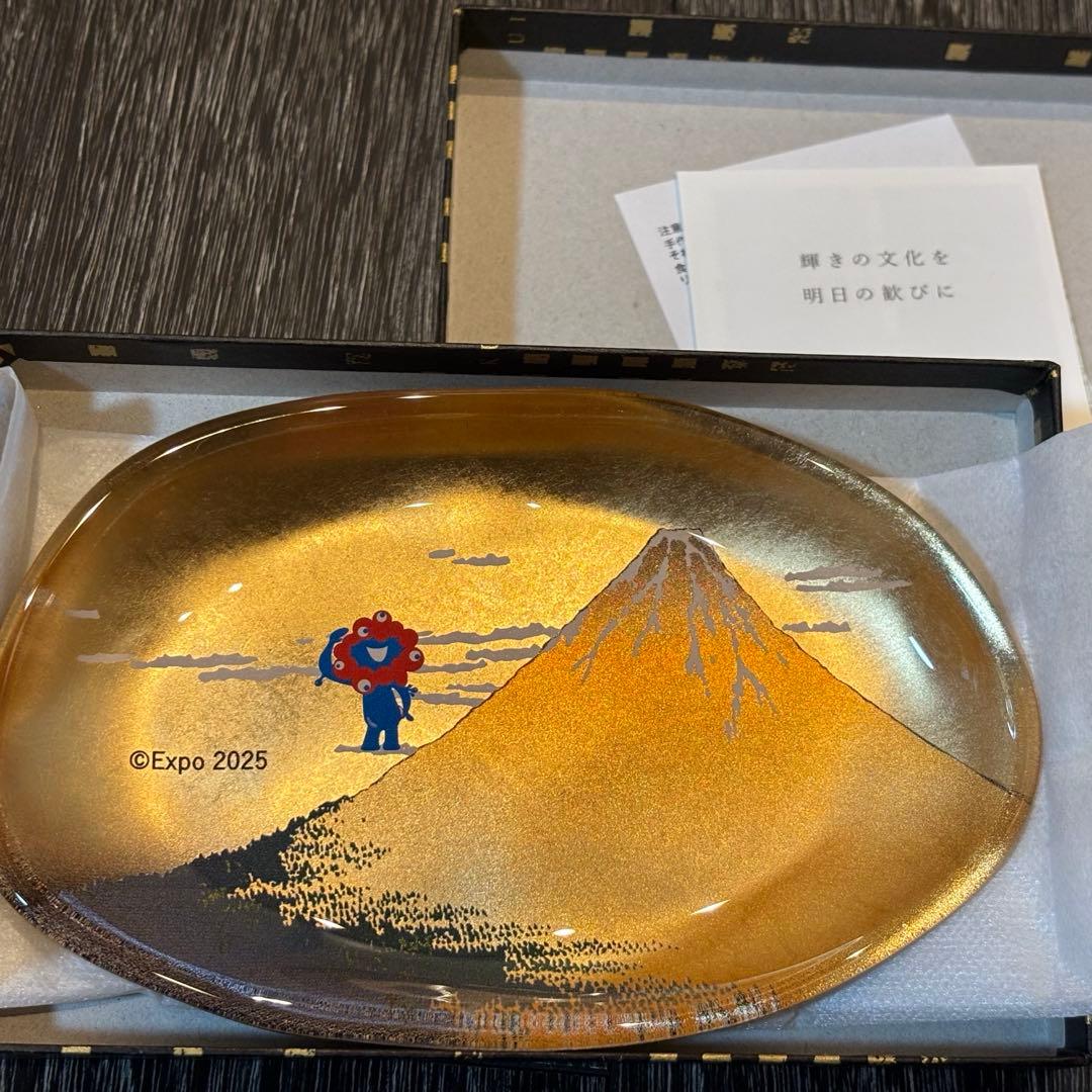 ミャクミャク　ガラストレー　金箔　メーカー　ガラストレー