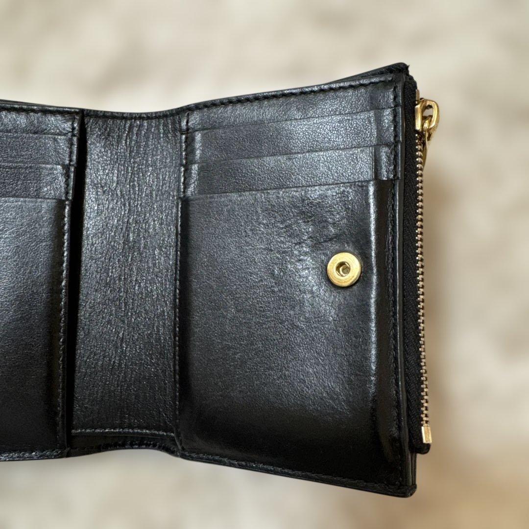 Bottega Veneta 折り財布　カセットスモール　ブラック