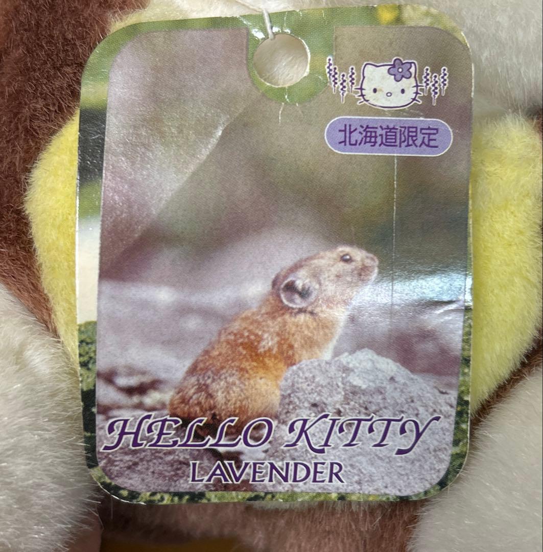 北海道限定　エゾウサギ着ぐるみキティ ラベンダー ぬいぐるみ