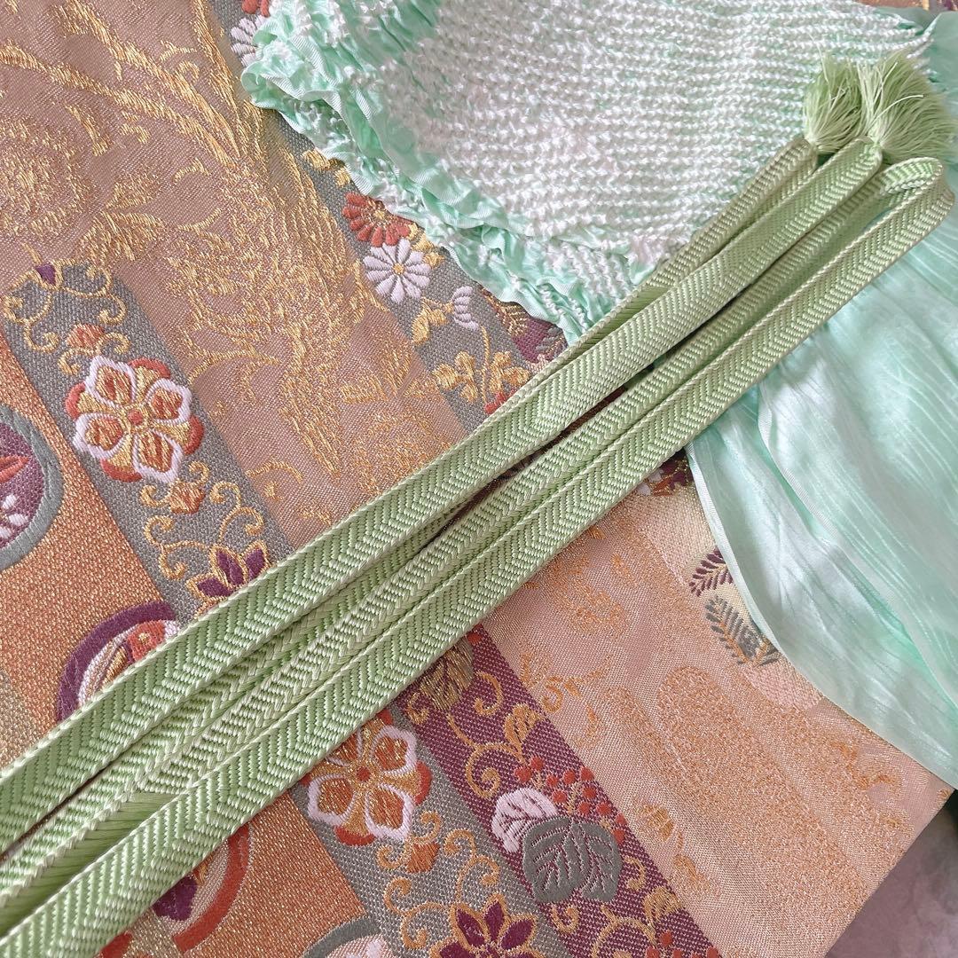 色無地　フルセット　菊　梅　地紋　難あり　練習用　シンプル　礼装　着物　I2