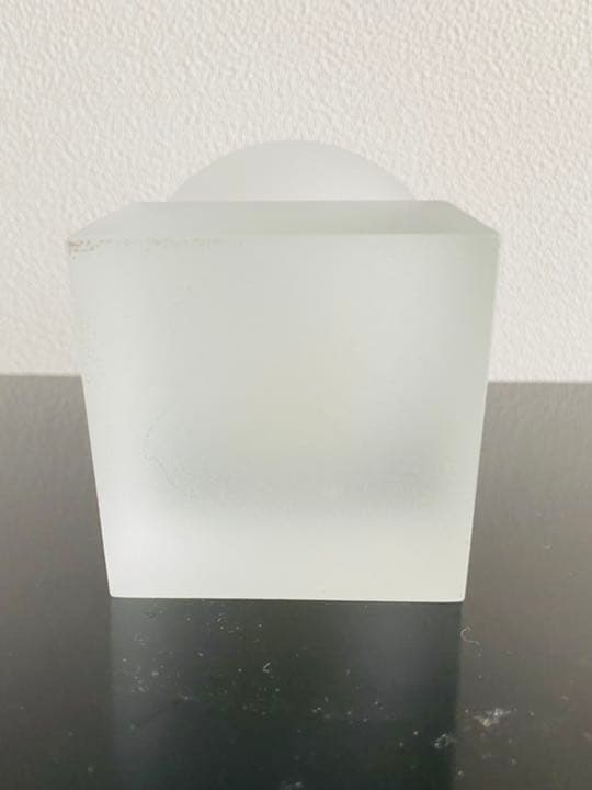 クロイツ 作 工芸ガラス 【白い肖像Ⅰ】 フロステッド サイン入り  オブジェ