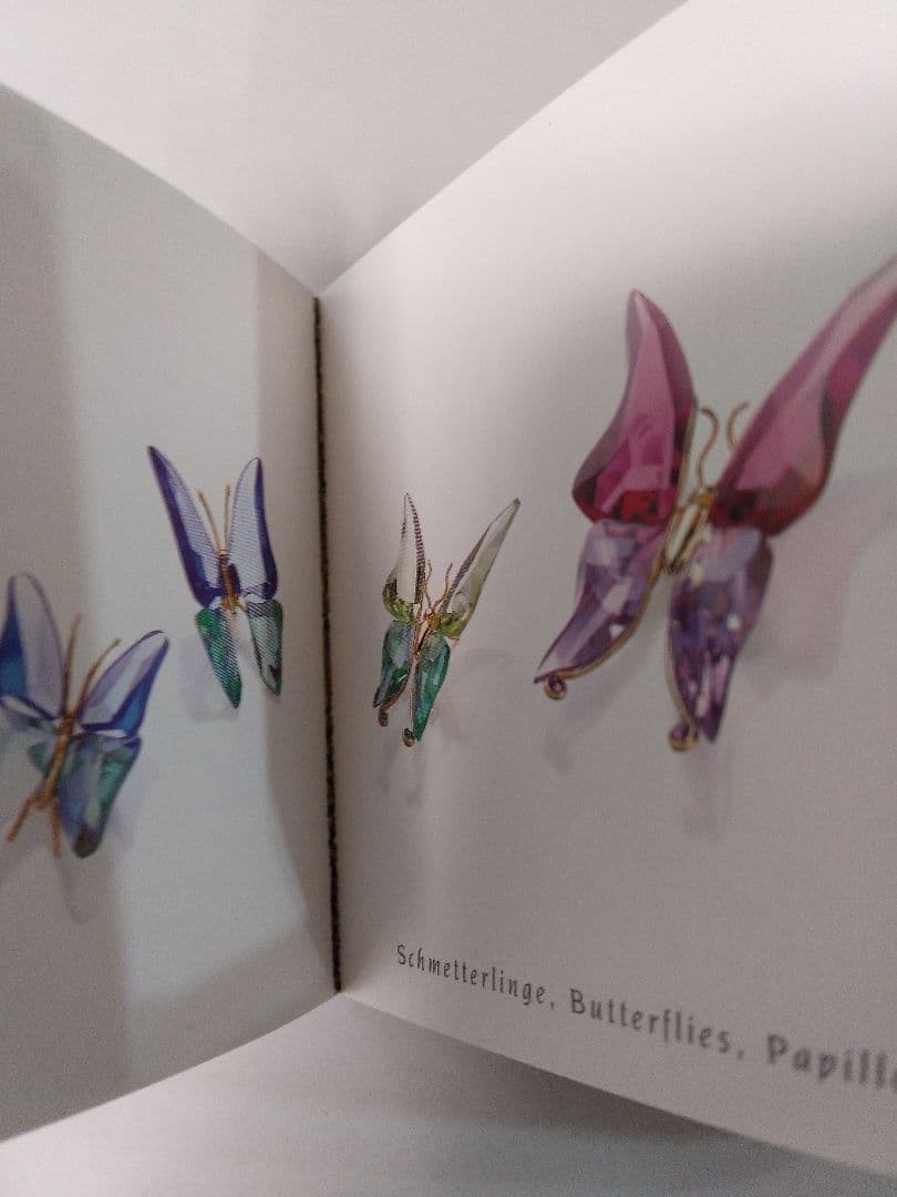 DANIEL SWAROVSKI 蝶のブローチ 紫 ピンク 稀少品 保証書付き