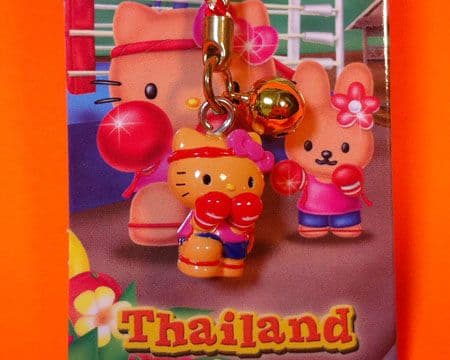 タイ限定　キティ　ムエタイ携帯ストラップ　★ ハローキティ　希少　（廃盤品）レア