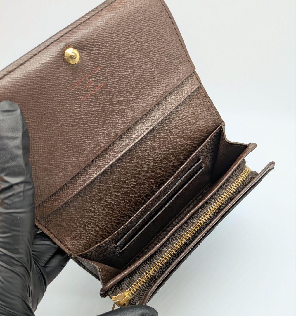 【美品】ポルトフォイユ・トレゾール ダミエ2つ折り財布 ルイヴィトン