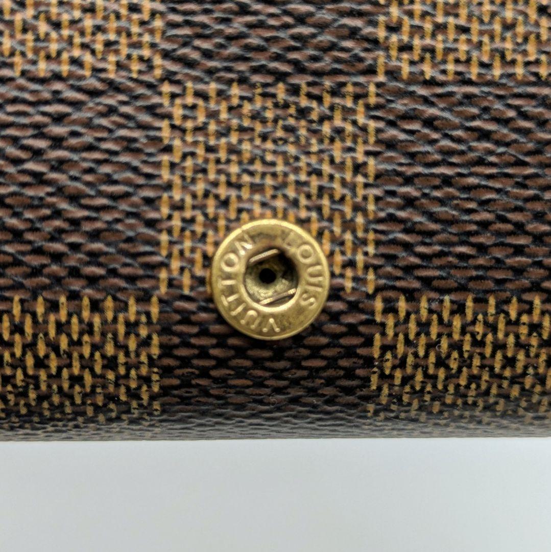 【美品】ポルトフォイユ・トレゾール ダミエ2つ折り財布 ルイヴィトン