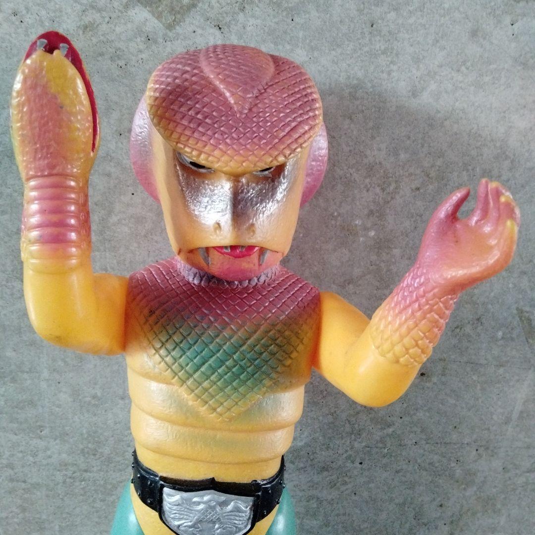 当時物昭和レトロ仮面ライダーコブラ男ビッグサイズソフビ