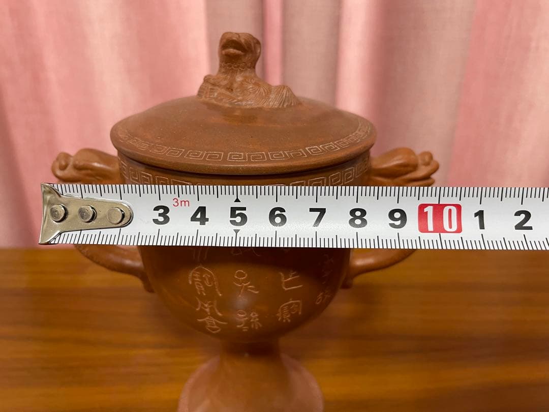 中国美術　朱泥　置物